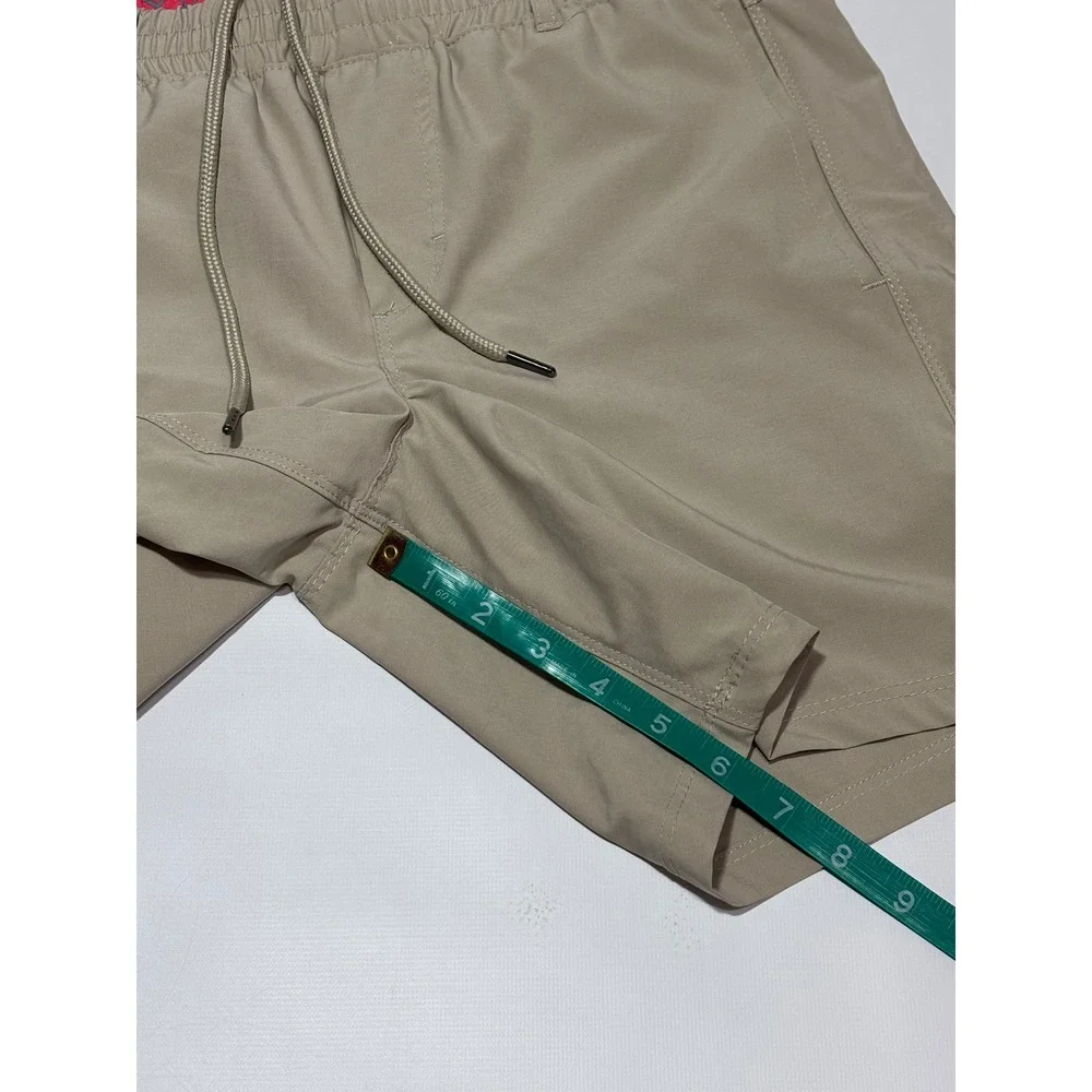 Birdie Bound Shorts Mens Small Tan Performance Compression Liner Golf Athletic‎
